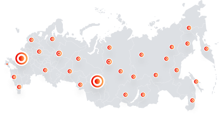 География присутствия на карте России